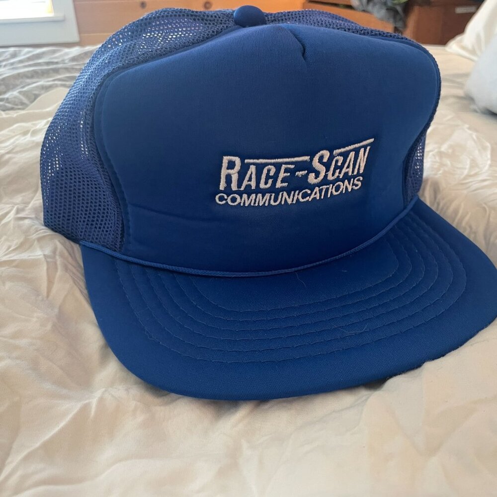 Vintage "Race Scan Communications" Nascar Racing Trucker Hat